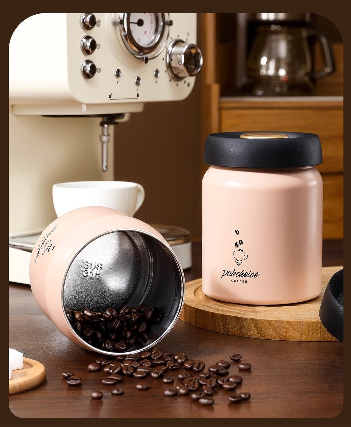 Contenedor Hermético al Vacío para Café 900ml