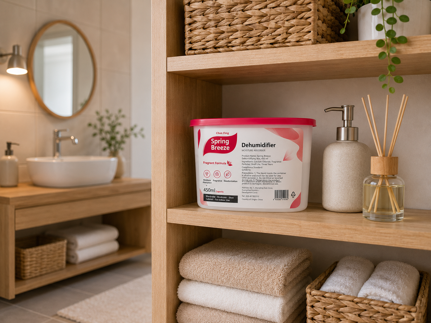 Caja Deshumidificadora 450 ml— Absorbe Humedad y Perfuma